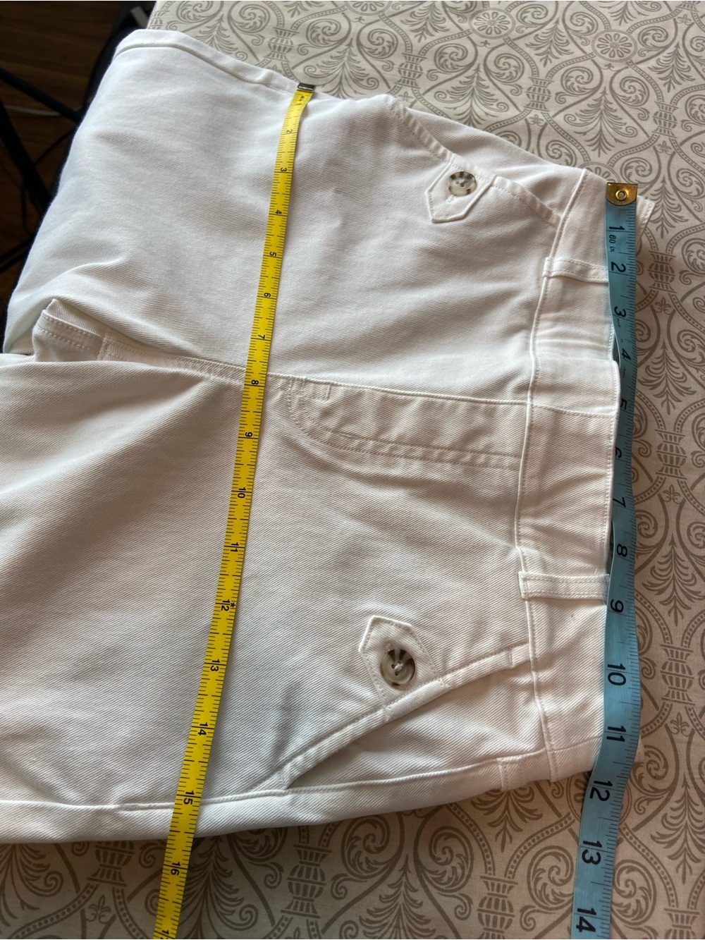SPANX White Cropped Wide-Leg Trousers with Flap Pockets - Picture 5 of 13
